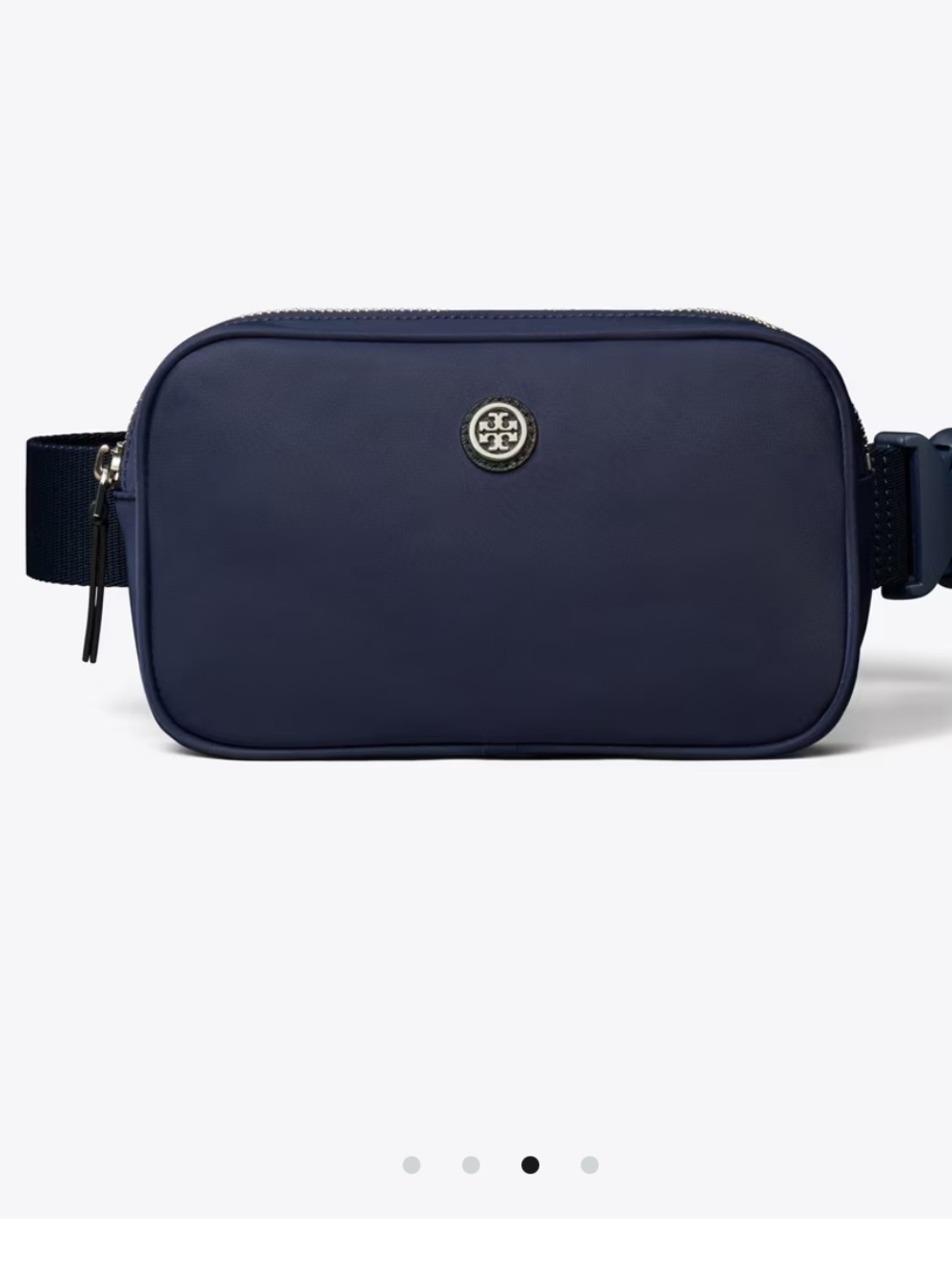 Tory Burch Virginia Midnight Blue Nylon Belt Bag with Logo - Picture 4 of 6